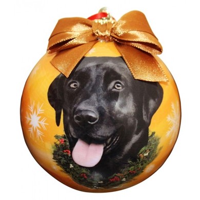 Raining Cats and Dogs | Labrador Retriever Ball Christmas Ornament
