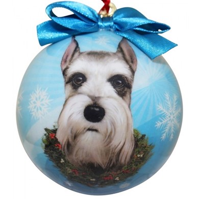 Raining Cats and Dogs | Schnauzer Ball Christmas Ornament