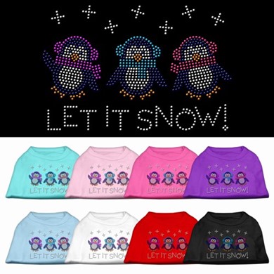 Raining Cats and Dogs | Rhinestone Let It Snow Penguins Pet Tee