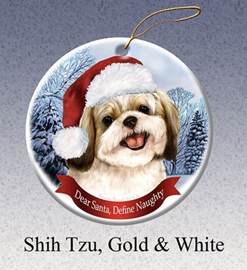 Raining Cats and Dogs | ShihTzu Dear Santa Dog Christmas Ornament