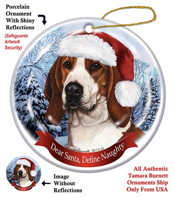 Raining Cats and Dogs | Treeing Coonhound Dear Santa Dog Christmas Ornament