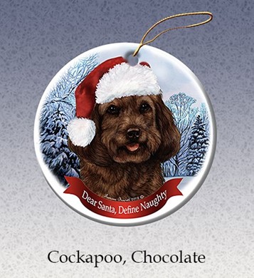 Raining Cats and Dogs | Cockapoo Spaniel Dear Santa Dog Christmas Ornament