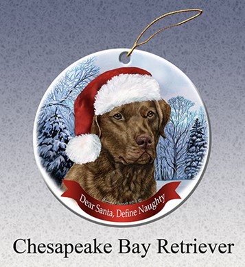 Raining Cats and Dogs |  Chesapeake Bay Santa Dog Christmas Ornament