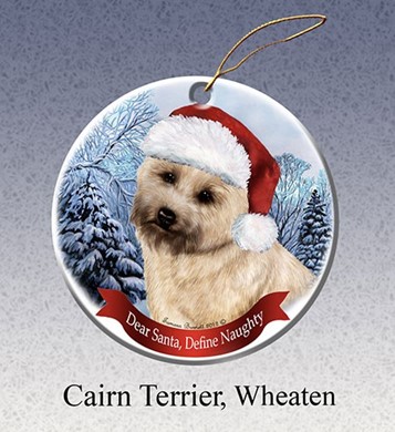 Raining Cats and Dogs |Cairn Terrier Dear Santa Dog Christmas Ornament