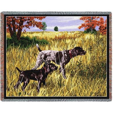 Raining Cats and Dogs | German Shorthaired Pointer Throw Blanket, Made in the USA