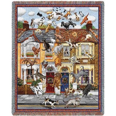 Raining Cats and Dogs | Raining cats and Dogs  Throw Blanket, Woven in the USA