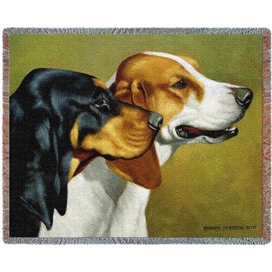 Raining Cats and Dogs | Coonhound Throw Blanket, Made in the USA