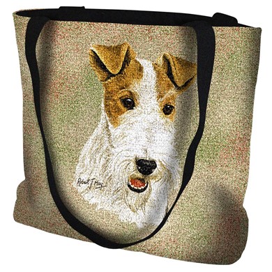 Raining Cats and Dogs | Wire Fox Terrier Tapestry Tote Bag