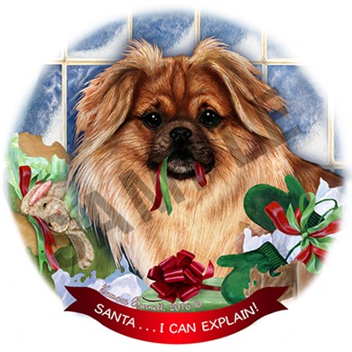 Raining Cats and Dogs | Tibetan Spaniel Dear Santa I Can Explain Dog Christmas Ornament