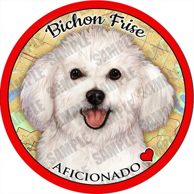 Raining Cats and Dogs | Bichon Frise Car Coaster Buddy