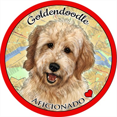 Raining Cats and Dogs | Goldendoodle Dog Car Coaster Buddy