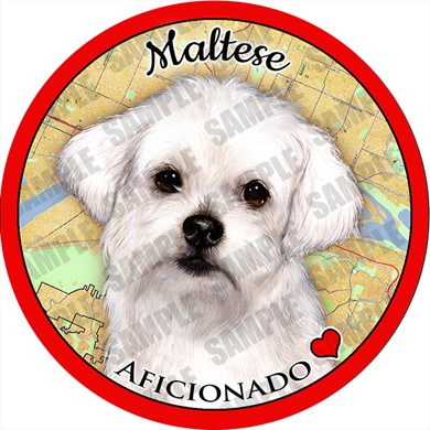 Raining Cats and Dogs | Maltese Dog Car Coaster Buddy