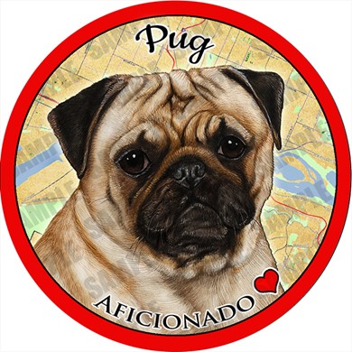 Raining Cats and Dogs | Pug Dog Car Coaster Buddy