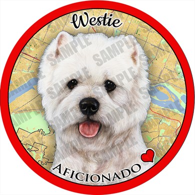 Raining Cats and Dogs | West Highland Terrier Dog Car Coaster Buddy