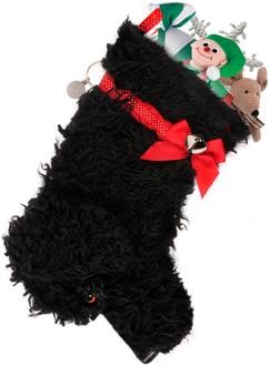 Raining Cats and Dogs | Black Dog Hearth Hound Christmas Stocking
