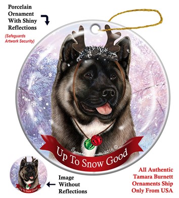 Raining Cats and Dogs | Akita Up to Snow Good Christmas Ornament