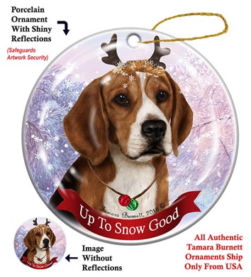 Raining Cats and Dogs | Beagle Up to Snow Good Dog Christmas Ornament