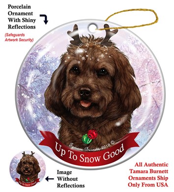 Raining Cats and Dogs | Cockapoo Up to Snow Good Christmas Ornament