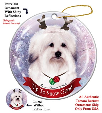 Raining Cats and Dogs |Coton De Tulear Up to Snow Good Christmas Ornament