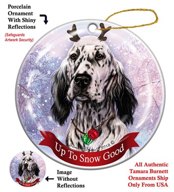 Raining Cats and Dogs | English Setter Up To Snow Good Christmas Ornament