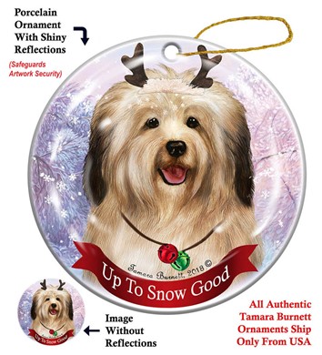 Raining Cats and Dogs | Havanese Up to Snow Good Dog Christmas Ornament