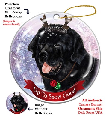 Raining Cats and Dogs |Newfoundland Up to Snow Good Christmas Ornament