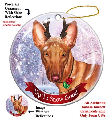 Raining Cats and Dogs | Pharaoh Hound Up to Snow Good Christmas Ornament