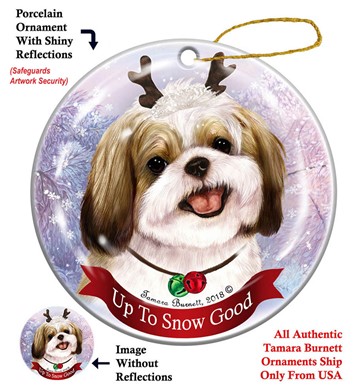 Raining Cats and Dogs | Shih Tzu Up to Snow Good Dog Christmas Ornament