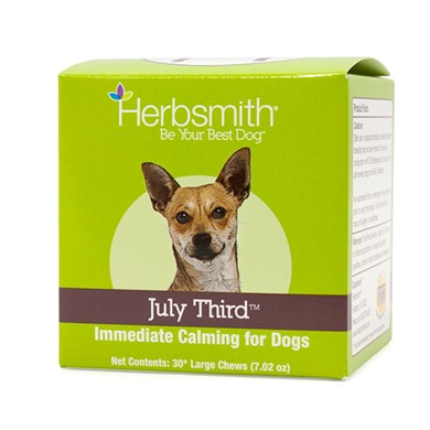 Raining Cats and Dogs | Herbsmith July Third Immediate Calming 30 Count Large Chews