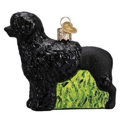 Portuguese Water Dog Ornament Angel Figurine Hand Painted 