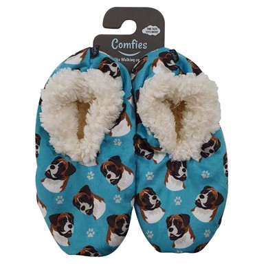 Raining Cats and Dogs | Boxer Comfies Dog Print Slippers
