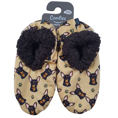 Raining Cats and Dogs | Chihuahua Black Comfies Dog Print Slippers