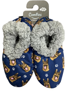 Raining Cats and Dogs | German Shepherd Comfies Dog Print Slippers