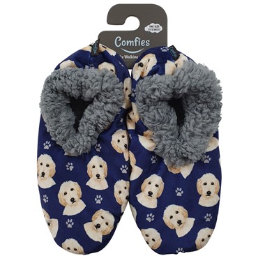 Raining Cats and Dogs | Goldendoodle Comfies Dog Print Slippers