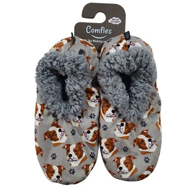 Raining Cats and Dogs | Pit Bull Comfies Dog Print Slippers