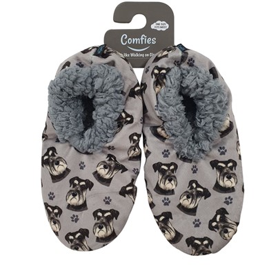 Raining Cats and Dogs | Schnauzer Comfies Dog Print Slippers