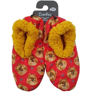 Raining Cats and Dogs | Pomeranian Comfies Dog Print Slippers