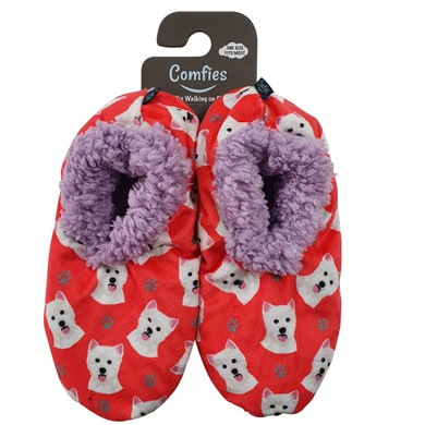 Raining Cats and Dogs | West Highland Terrier Comfies Dog Print Slippers