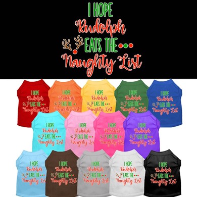 Raining Cats and Dogs | I Hope Rudolph Eats the Naughty List Pet tee