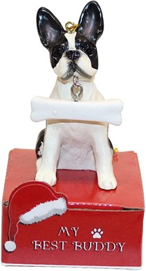 Raining Cats and Dogs | Boston Terrier Best Buddy Dog Breed Christmas Ornament