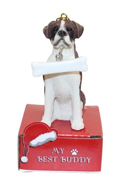 Raining Cats and Dogs | Boxer My Best Buddy Dog Breed Christmas Ornaments