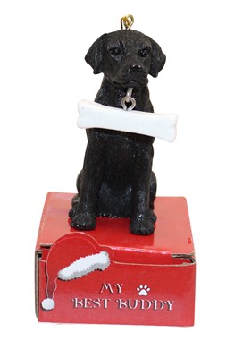 Raining Cats and Dogs | Labrador Black Best Buddy Dog Breed Christmas Ornaments