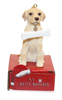 Raining Cats and Dogs | Labrador Yellow Best Buddy Dog Breed Christmas Ornaments