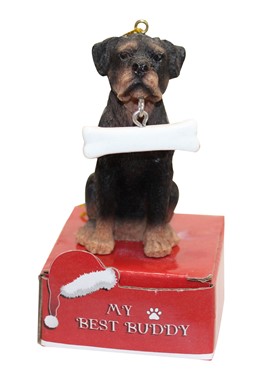 Raining Cats and Dogs | Rottweiler Black My Best Buddy Dog Breed Christmas Ornaments