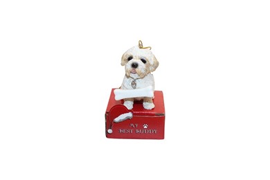 Raining Cats and Dogs | Shih Tzu Tan My Best Buddy Figurine Christmas Ornaments