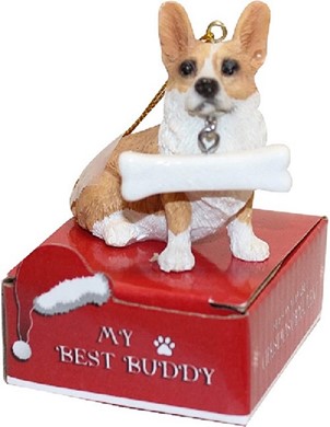 Raining Cats and Dogs | Welsh Corgi My Best Buddy Figurine Christmas Ornaments