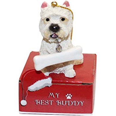 Raining Cats and Dogs | West Highland Terrier My Best Buddy Figurine Christmas Ornaments