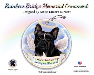Raining Cats and Dogs | French Bulldog Rainbow Bridge Memorial Ornament