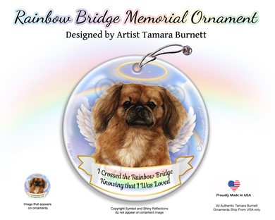 Raining Cats and Dogs |Pekingese Rainbow Bridge Memorial Ornament