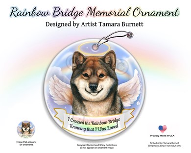 Raining Cats and Dogs | Shiba Inu Rainbow Bridge Memorial Ornament